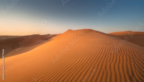 Serene desert landscape at sunset.