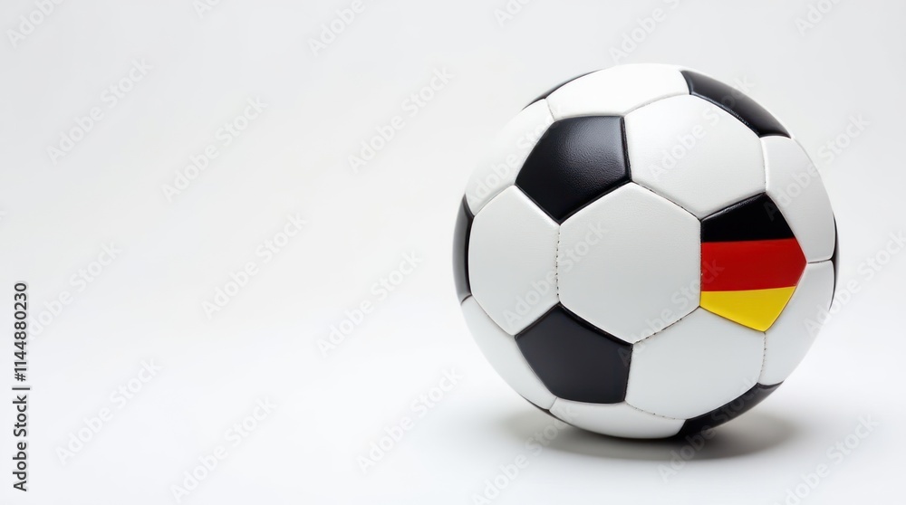 Soccer Ball Featuring Germany's Flag Design in High-Quality Detail Soccer Ball Featuring Germany's Flag Design in High-Quality Detail