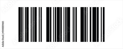 Barcode isolated on white background, Code stripes sticker, Barcode labels, customers qr code, Simple fake bar code, Bar code for web design, Barcode product distribution icon