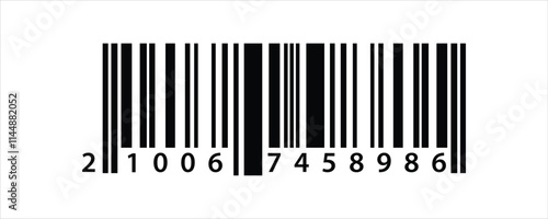 Barcode isolated on white background, Simple fake bar code, barcode scratched vector illustration , barcode icon for selling, Product Barcode, Trendy bar code for web icon