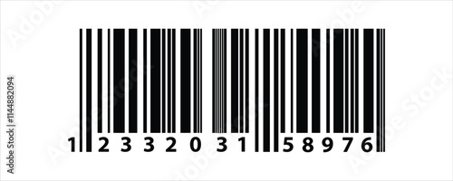 Barcode isolated on white background, Simple fake bar code, barcode scratched vector illustration , barcode icon for selling, Product Barcode, Trendy bar code for web icon