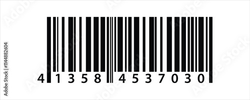 Barcode isolated on white background, Simple fake bar code, barcode scratched vector illustration , barcode icon for selling, Product Barcode, Trendy bar code for web icon