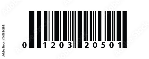 Barcode isolated on white background, Simple fake bar code, barcode scratched vector illustration , barcode icon for selling, Product Barcode, Trendy bar code for web icon