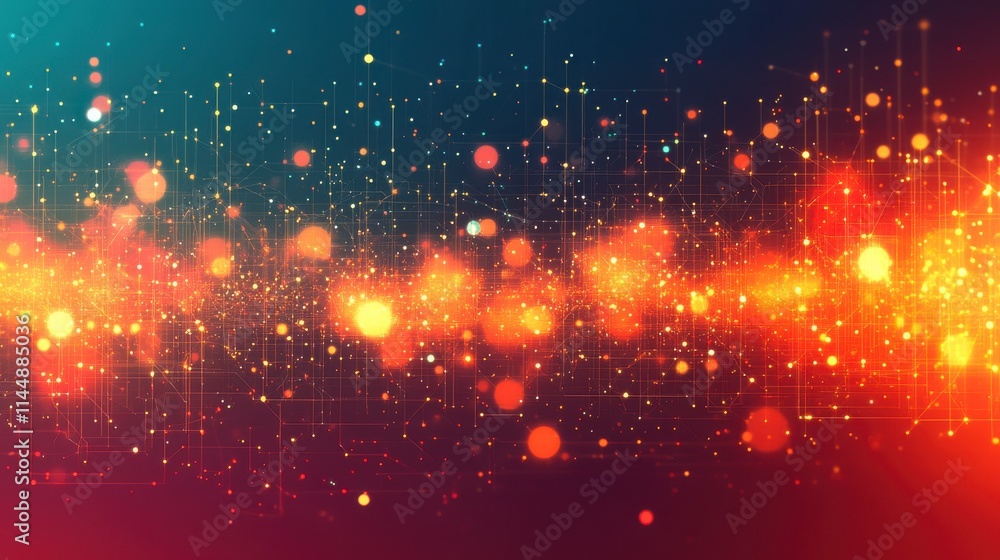 Fototapeta premium Dynamic Data Flow: A Futuristic Abstract Technology Art