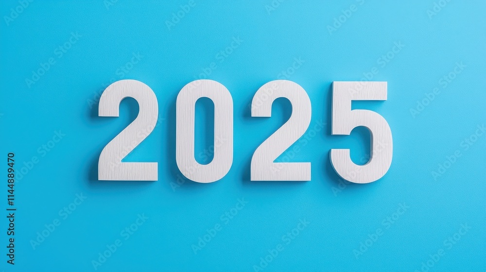 2025 goal setting motivation and strategy. Numbers 2025 on a blue background, symbolizing future opportunities. 2025 goal setting motivation and strategy. Numbers 2025 on a blue background, symbolizing future opportunities.