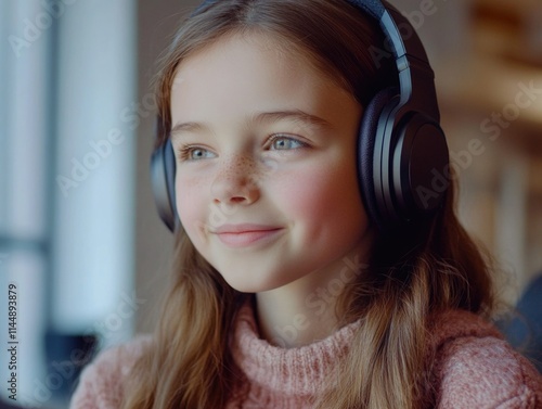 Girl with Headphones photo