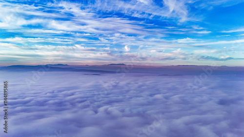 Drone footage above the clouds in Bursa fascinated the audience. photo