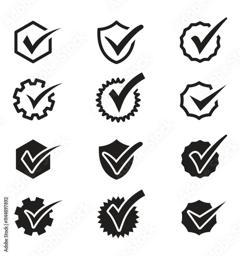 Check mark icon. Check mark vector icon. Checkmark Illustration, Approved symbol, Yes, Right, Correct , Select, Checkmark Illustration, checkmark, Tick mark logo, check box sign