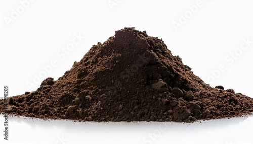 pile of soil isolated