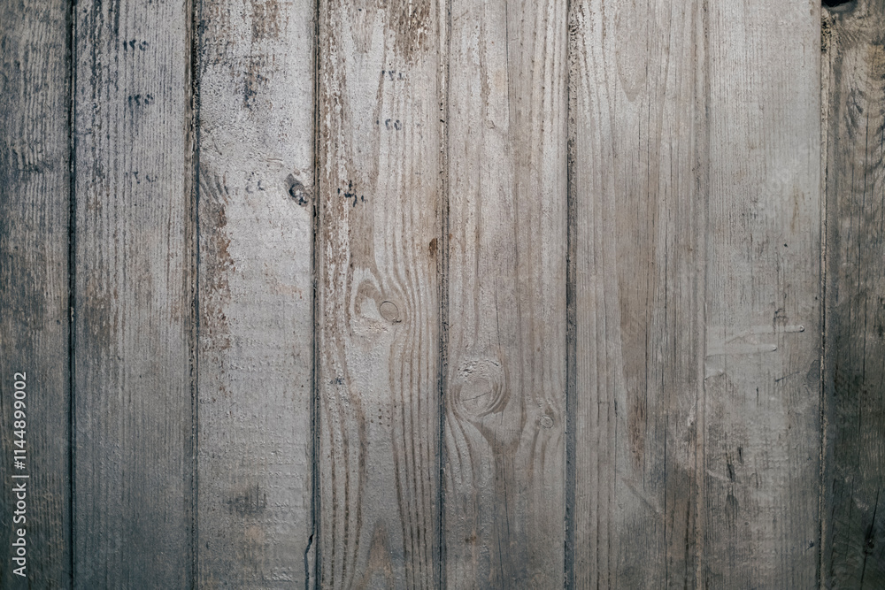 Fototapeta premium vertical white painted old wooden planks texture.