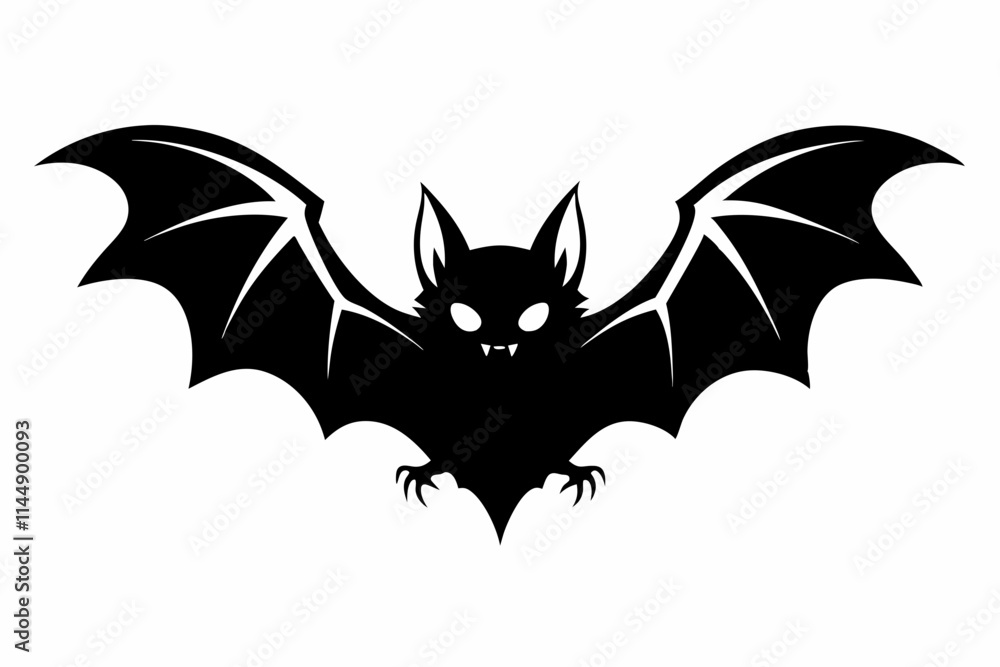 Halloween bat line art silhouette vector illustration Halloween bat line art silhouette vector illustration
