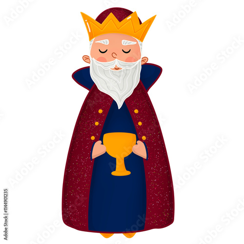 Tableau sur toile Three Kings Melchior King Illustration