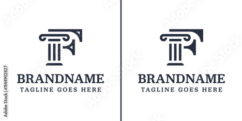 Letter F Pillar Law Logo, symbolizing strength, stability, and justice