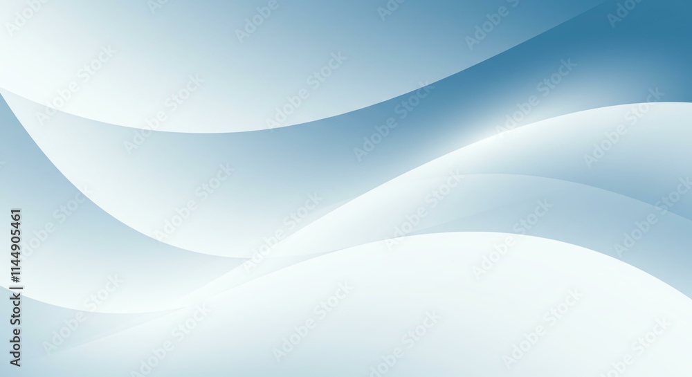 Obraz premium Abstract wave design in soothing blue tones, perfect for modern backgrounds and digital projects.