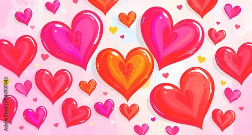 love hearts pattern valentines day