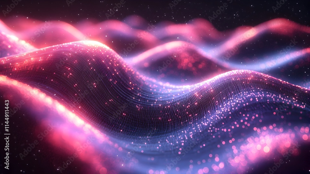 Mesmerizing animation showcasing a wave packet undergoing interference and producing hypnotic beats at various frequencies resulting in dynamic swirling patterns of shimmering light and energy Mesmerizing animation showcasing a wave packet undergoing interference and producing hypnotic beats at various frequencies resulting in dynamic swirling patterns of shimmering light and energy
