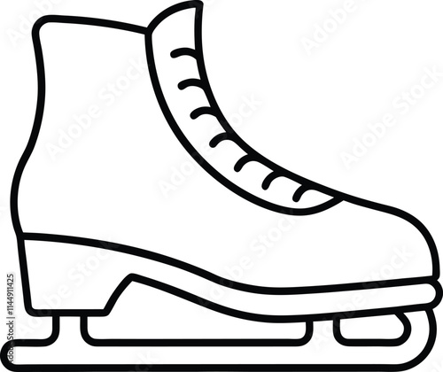 Stylish Ice Skates Vector Illustration Design
