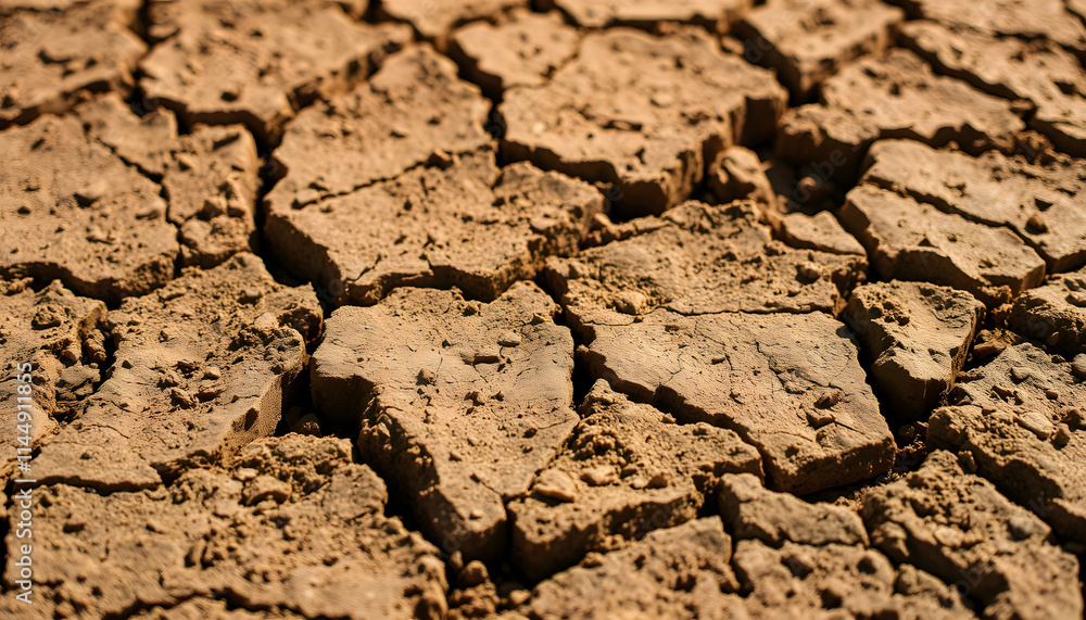 The Thirst Within: A macro shot of cracked earth, where every detail reveals the effects of drought, and serves as a reminder of the fragility of our ecosystems. This texture works well for projects r The Thirst Within: A macro shot of cracked earth, where every detail reveals the effects of drought, and serves as a reminder of the fragility of our ecosystems. This texture works well for projects r