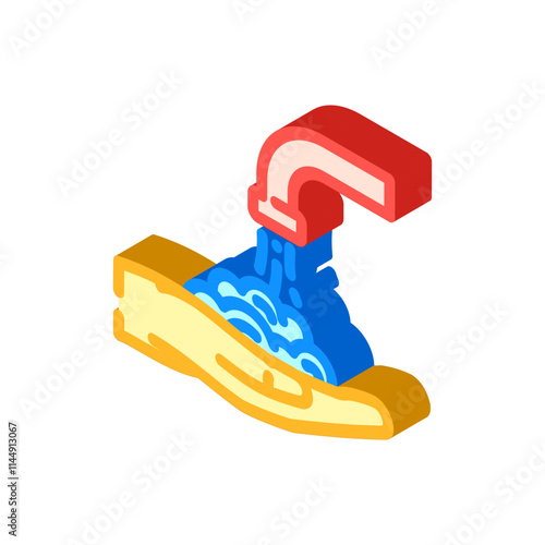 handwashing reminder isometric icon vector. handwashing reminder sign. isolated symbol illustration