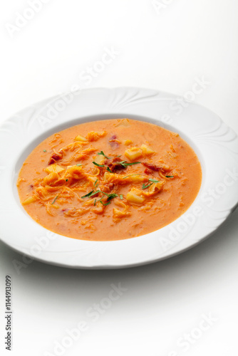cabbage soup with smoked meat