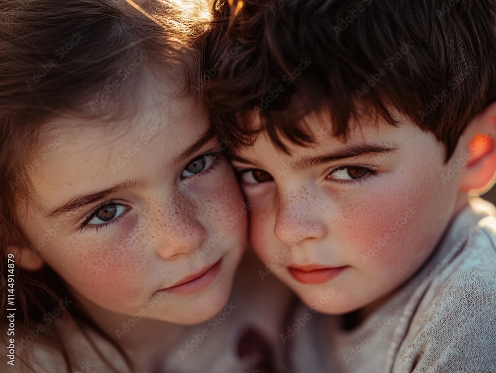 Children with freckles Children with freckles