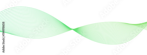 Minimalist Green Wave Design for Modern Presentations. Dynamic Flowing Wave with Gradient Effects. Abstract Green Ripple Pattern for Creative Use. Modern Abstract Wave Motion Illustration.