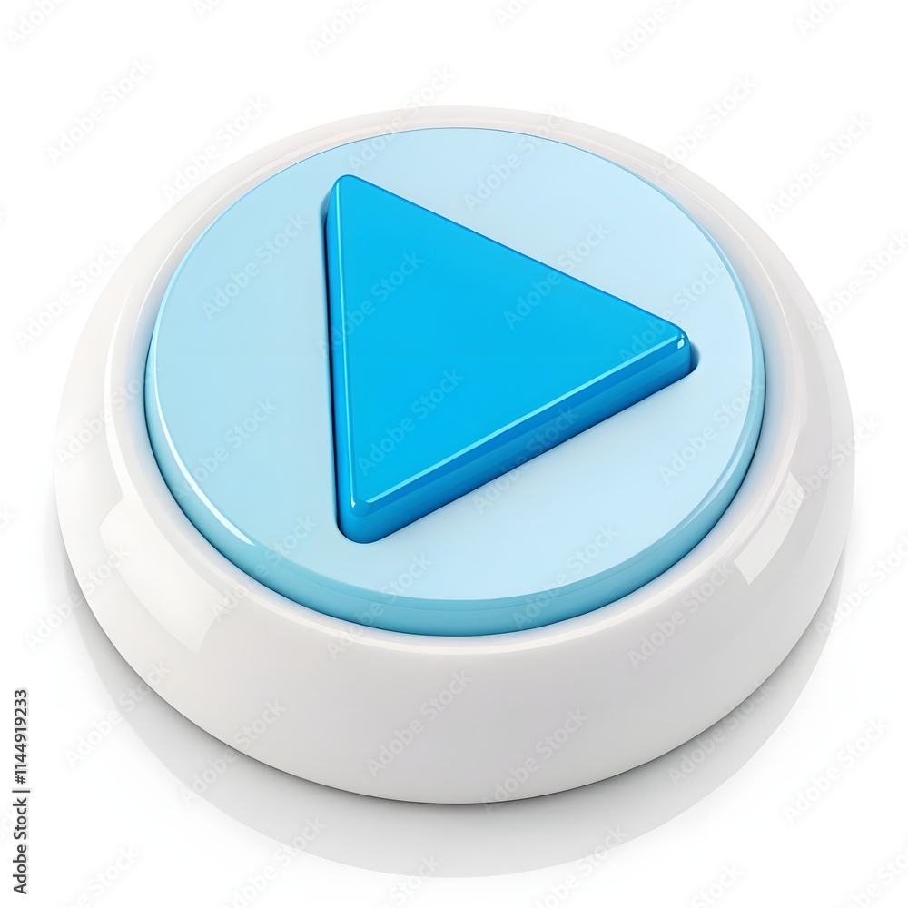 blue 3d button on a white background blue 3d button on a white background
