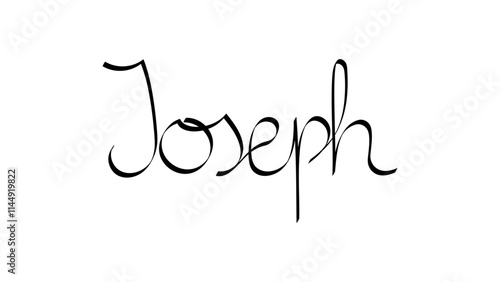 Black handwritten male name "Joseph"