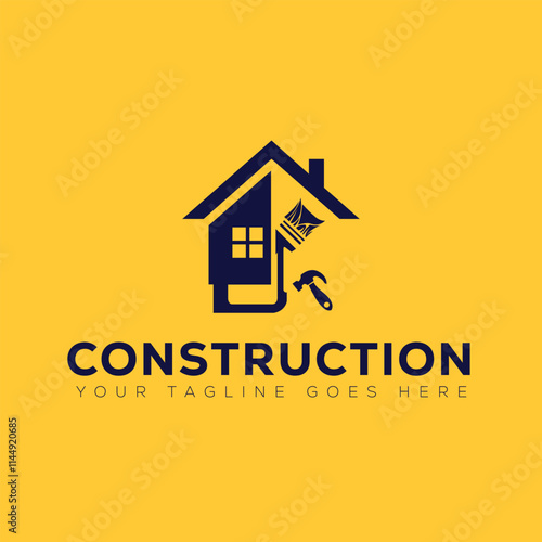 Building maintenance service construction Repair logo