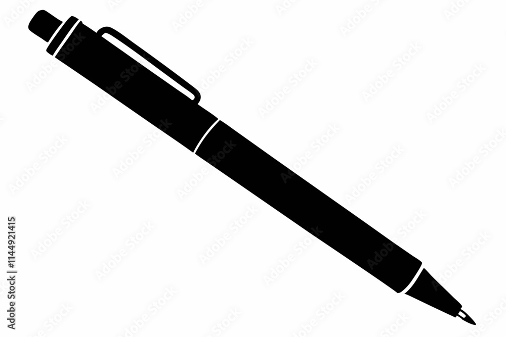 pen line art silhouette vector illustration pen line art silhouette vector illustration