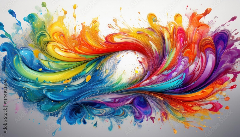 Fototapeta premium abstract colorful background with swirls