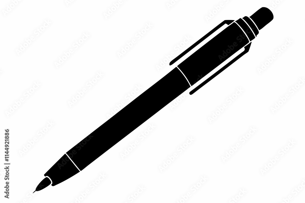 pen line art silhouette vector illustration pen line art silhouette vector illustration