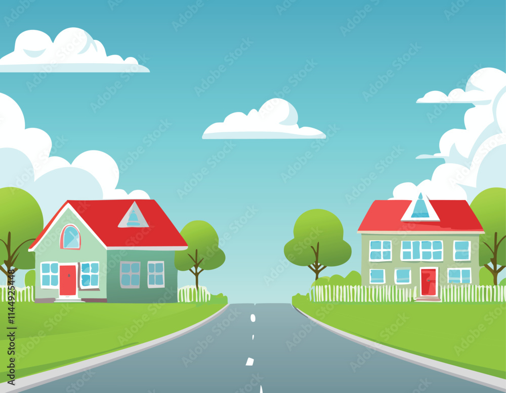 Naklejka premium illustration of houses