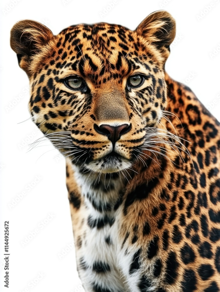 Golden Coat Leopard Close-up - Big Cat Predator Animal Portrait Golden Coat Leopard Close-up - Big Cat Predator Animal Portrait