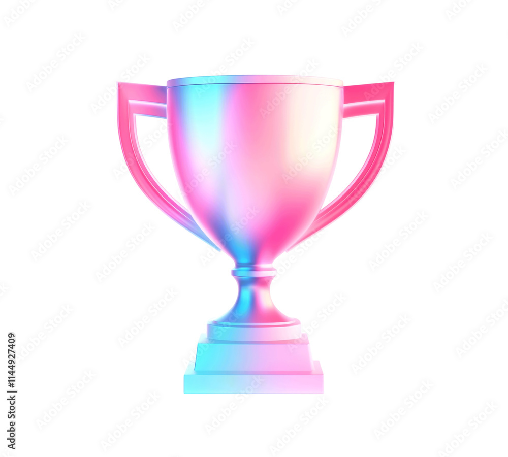 3D Glossy Gradient Trophy Icon with Vibrant Blue and Pink Hues, Perfect for Representing Achievements, Awards, or Victory in Contemporary Designs - Isolated on Transparent Background 3D Glossy Gradient Trophy Icon with Vibrant Blue and Pink Hues, Perfect for Representing Achievements, Awards, or Victory in Contemporary Designs - Isolated on Transparent Background