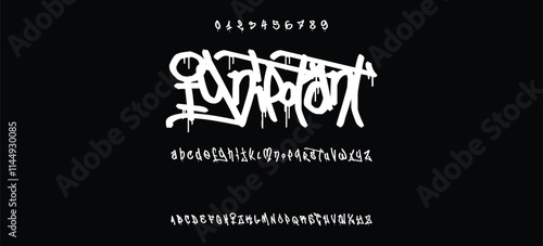 Urban typography street art graffiti slogan print with spray splash effect for graphic tee t shirt or sweatshirt - Vector