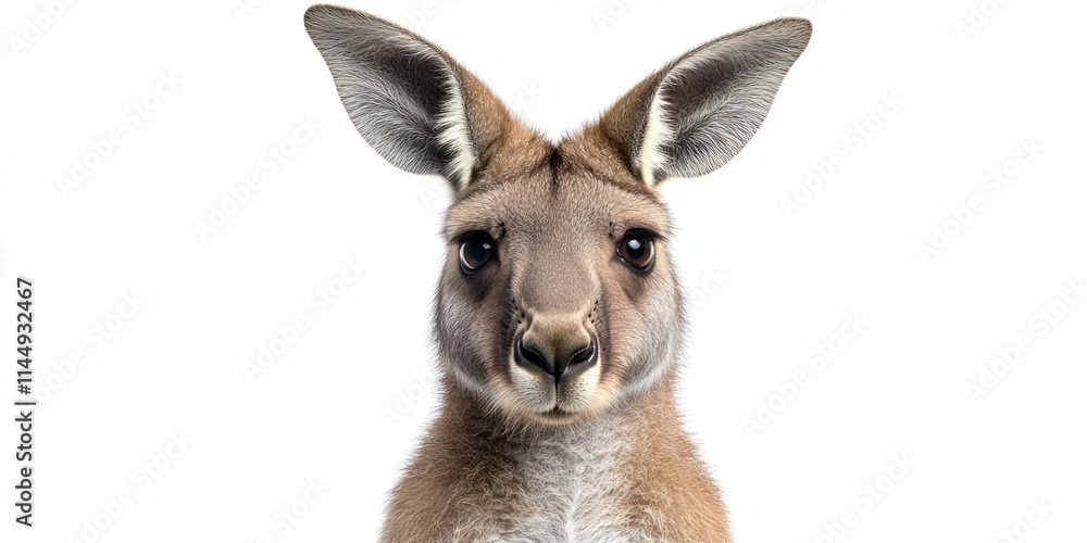 Fototapeta premium Kangaroo on White Background