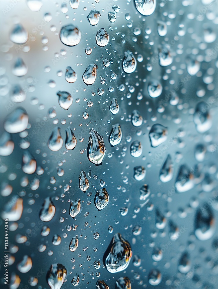 Fototapeta premium Water drop texture on transparent window background