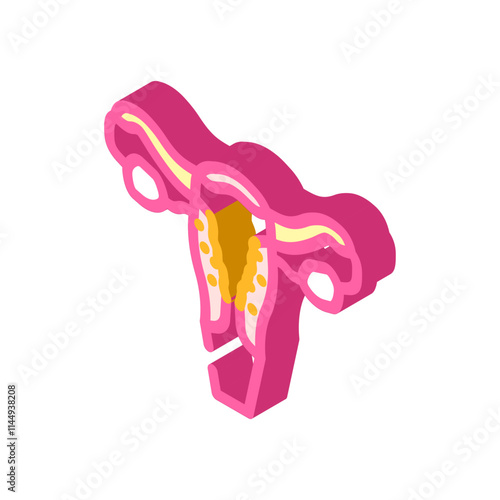 pelvic inflammatory woman disease isometric icon vector. pelvic inflammatory woman disease sign. isolated symbol illustration