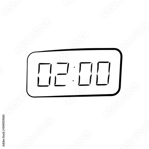 Digital clock displaying 2:00 for time management and planning.