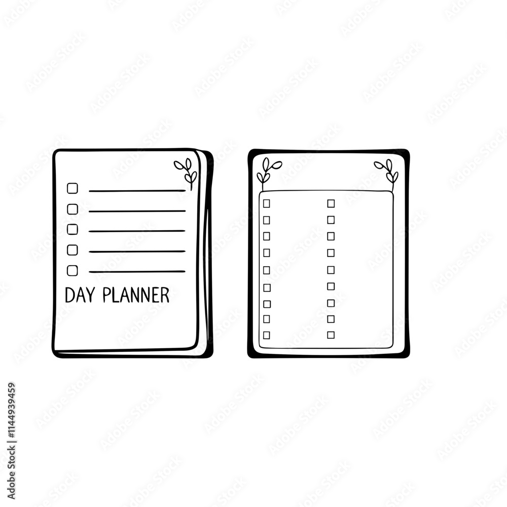 Daily planner pages for time management and organization. Daily planner pages for time management and organization.