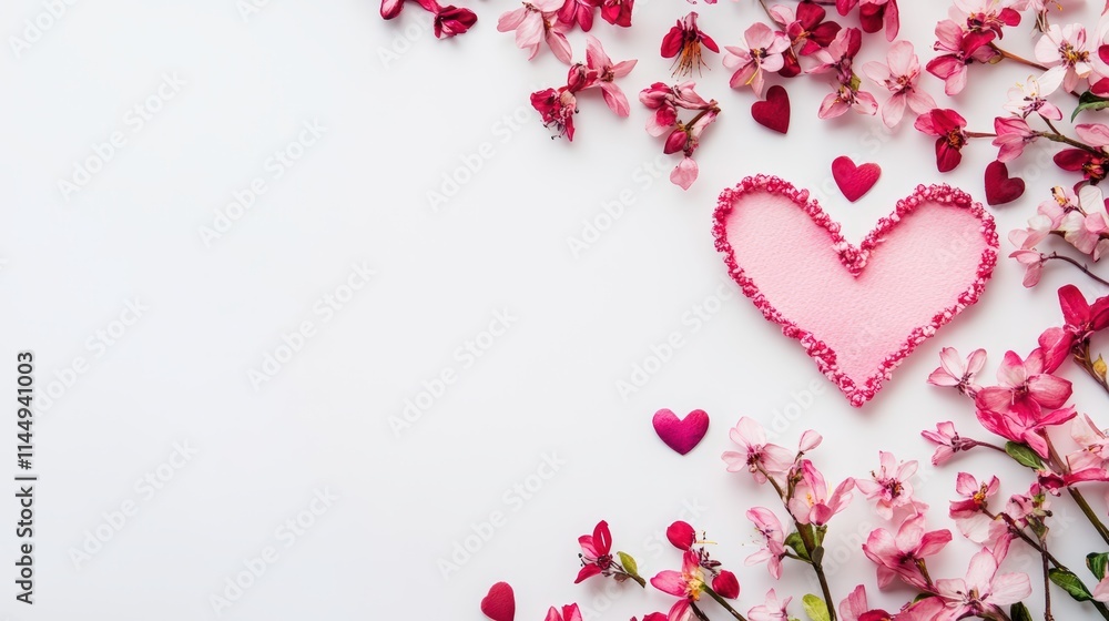 Elegant Valentines Day Frame Adorned with Soft Pink Watercolor Florals Elegant Valentines Day Frame Adorned with Soft Pink Watercolor Florals
