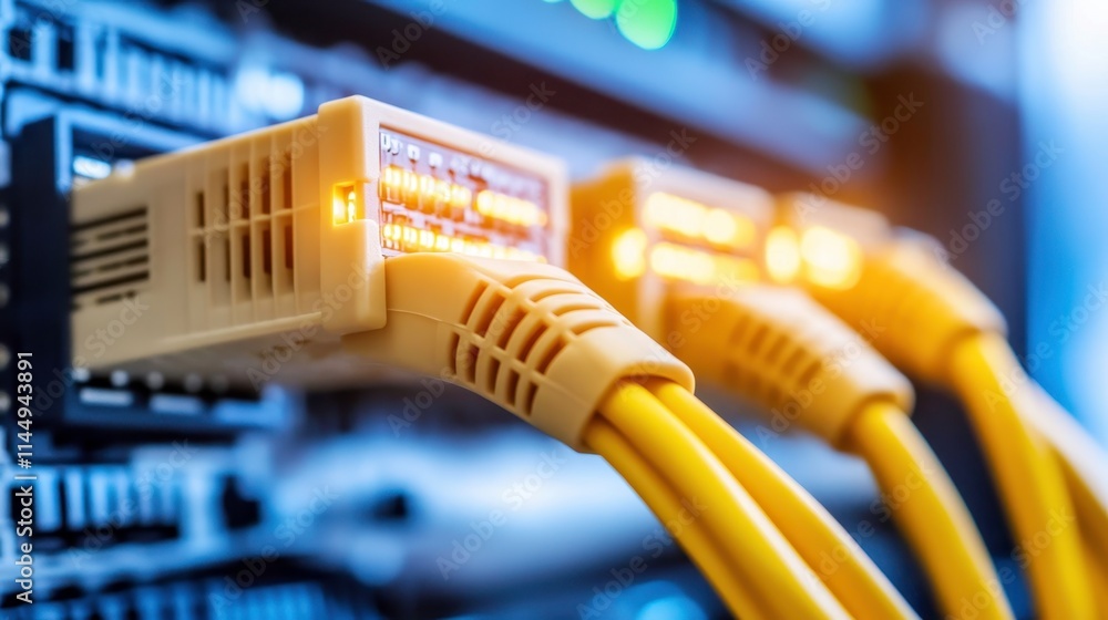 Network Cables Connected to Server Equipment Network Cables Connected to Server Equipment