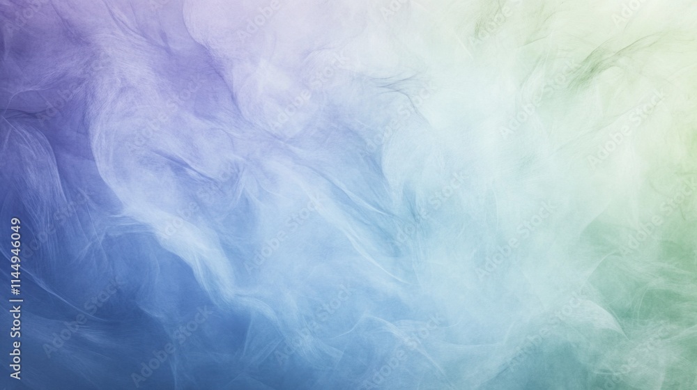 Fototapeta premium Ethereal Soft Colorful Smoke Background in Purple and Green Hues