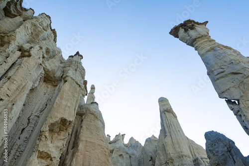 Geological formations and photographs of extinct volcanoes. landscape photos. photo