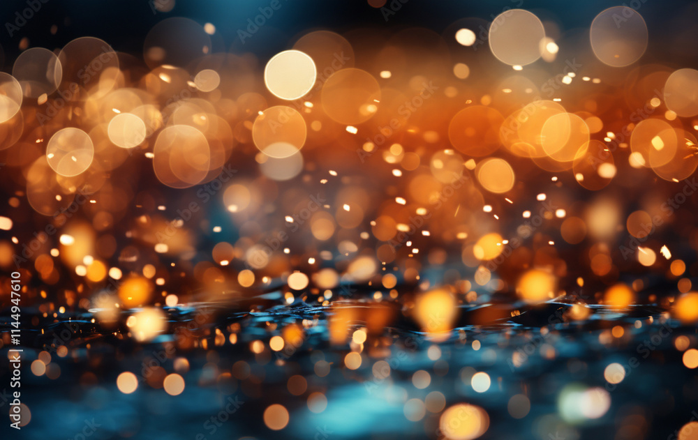 abstract background with bokeh defocused lights and stars. 