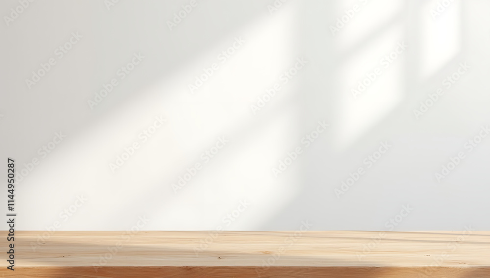 White abstract background with a wood table top displayed in a typical department store setting for home decor shoppers._00003_ White abstract background with a wood table top displayed in a typical department store setting for home decor shoppers._00003_