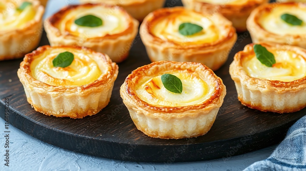 Delicious Mini Puff Pastry Tarts with Creamy Filling Delicious Mini Puff Pastry Tarts with Creamy Filling