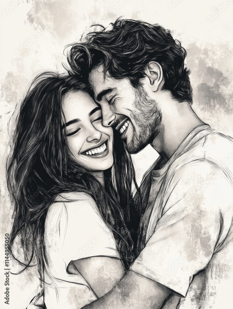 Fototapeta premium Couple hugging