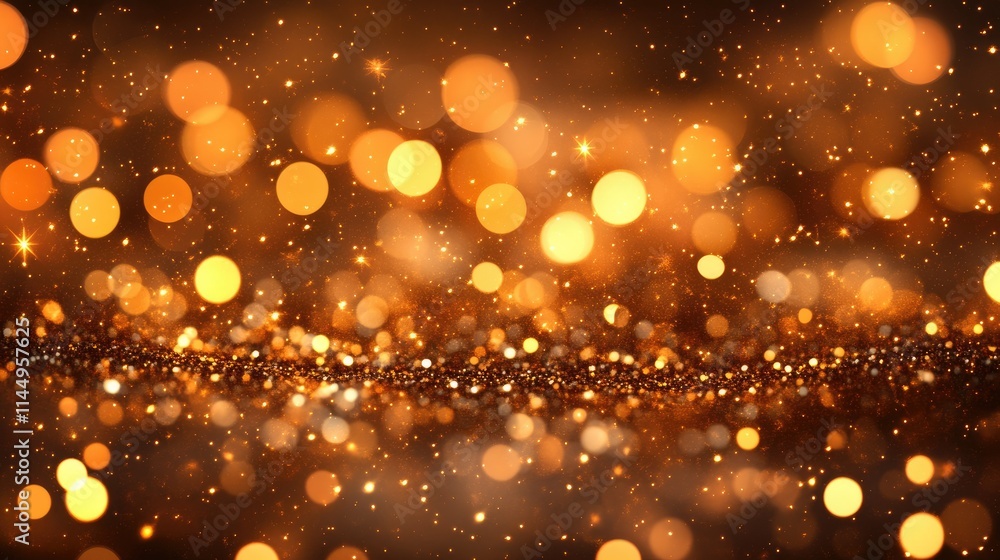 Abstract gold bokeh lights and glitter background. Abstract gold bokeh lights and glitter background.
